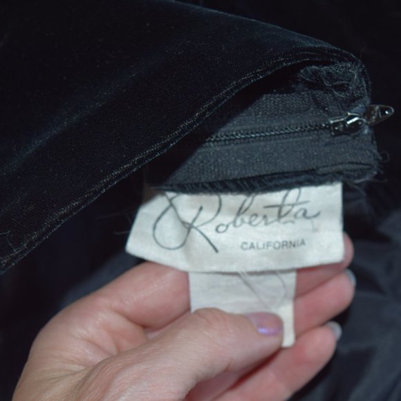 Vintage Roberta California Velvet Strapless Formal Dress - Picture 9 of 9